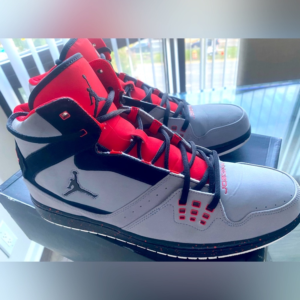 Jordan 1 Flight, Stealth/black-challenge red, size 13